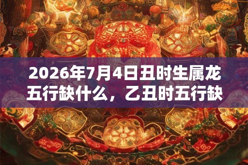 2026年7月4日丑时生属龙五行缺什么，乙丑时五行缺什么