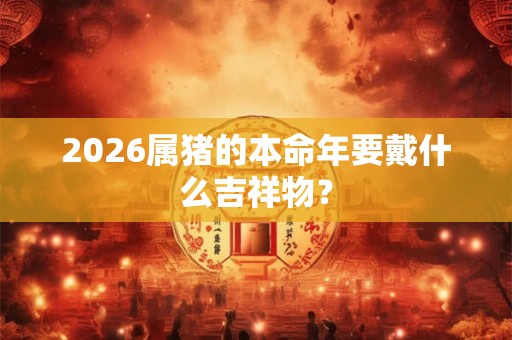 2026属猪的本命年要戴什么吉祥物？