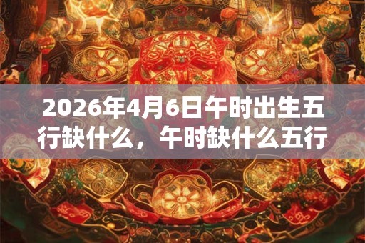 2026年4月6日午时出生五行缺什么，午时缺什么五行