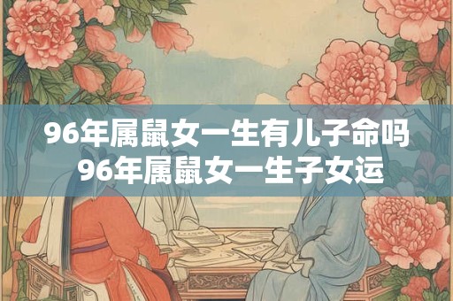 96年属鼠女一生有儿子命吗 96年属鼠女一生子女运