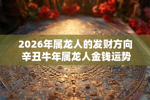 2026年属龙人的发财方向 辛丑牛年属龙人金钱运势