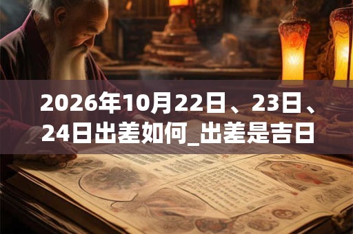 2026年10月22日、23日、24日出差如何_出差是吉日吗