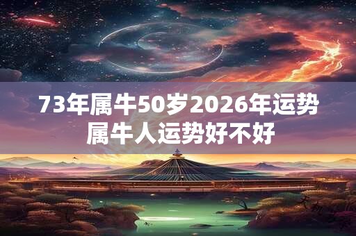 73年属牛50岁2026年运势 属牛人运势好不好
