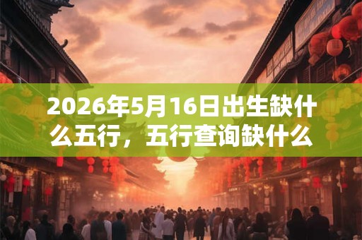 2026年5月16日出生缺什么五行，五行查询缺什么