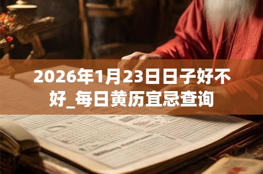 2026年1月23日日子好不好_每日黄历宜忌查询
