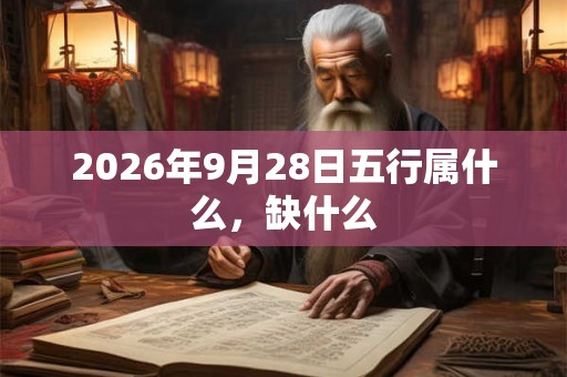 2026年9月28日五行属什么，缺什么