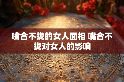 嘴合不拢的女人面相 嘴合不拢对女人的影响