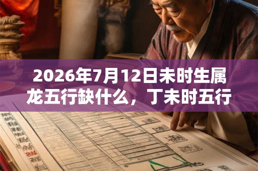 2026年7月12日未时生属龙五行缺什么，丁未时五行缺什么