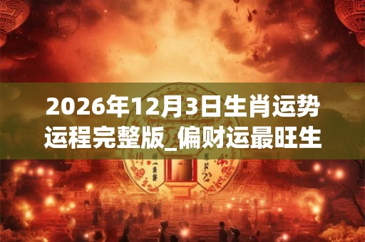 2026年12月3日生肖运势运程完整版_偏财运最旺生肖