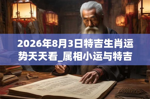 2026年8月3日特吉生肖运势天天看_属相小运与特吉生肖播报