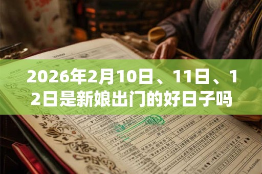 2026年2月10日、11日、12日是新娘出门的好日子吗_新娘出门可以吗