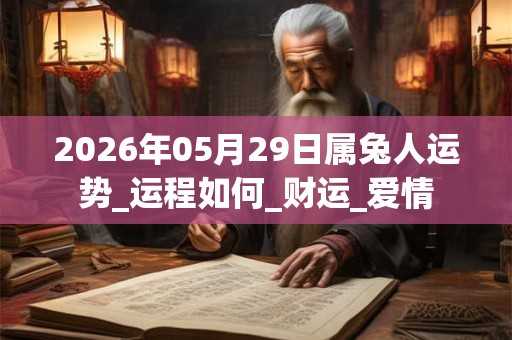 2026年05月29日属兔人运势_运程如何_财运_爱情