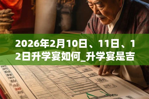 2026年2月10日、11日、12日升学宴如何_升学宴是吉日吗 2026年2月10日、11日、12日升学宴如何_升学宴是吉日吗