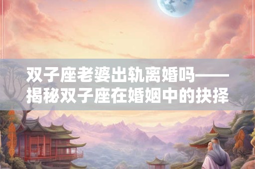 双子座老婆出轨离婚吗——揭秘双子座在婚姻中的抉择