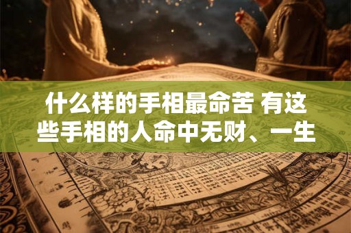 什么样的手相最命苦 有这些手相的人命中无财、一生困苦