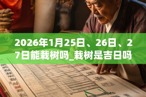 2026年1月25日、26日、27日能栽树吗_栽树是吉日吗
