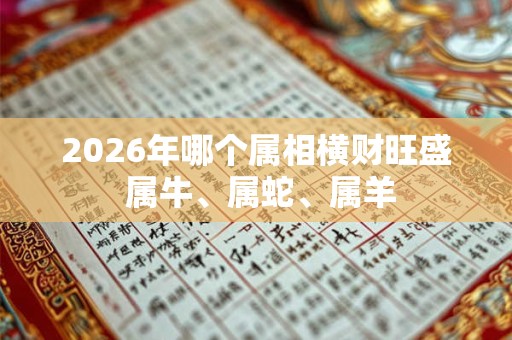 2026年哪个属相横财旺盛 属牛、属蛇、属羊