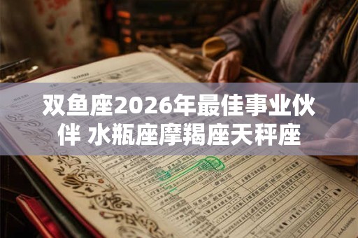 双鱼座2026年最佳事业伙伴 水瓶座摩羯座天秤座