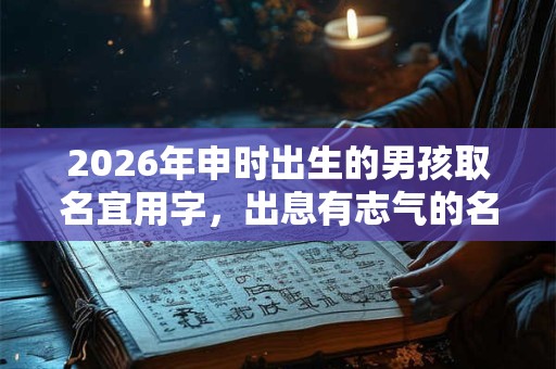 2026年申时出生的男孩取名宜用字，出息有志气的名字精选