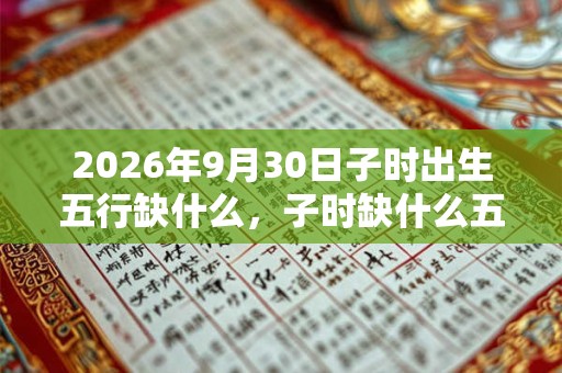 2026年9月30日子时出生五行缺什么，子时缺什么五行