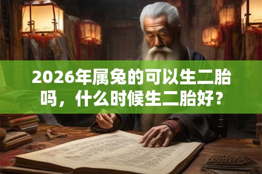 2026年属兔的可以生二胎吗,什么时候生二胎好? 2026年属兔的可以生二胎吗,什么时候生二胎好?