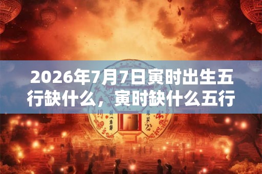 2026年7月7日寅时出生五行缺什么，寅时缺什么五行