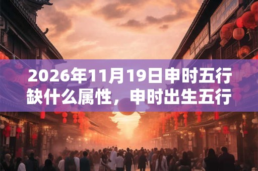 2026年11月19日申时五行缺什么属性，申时出生五行缺什么