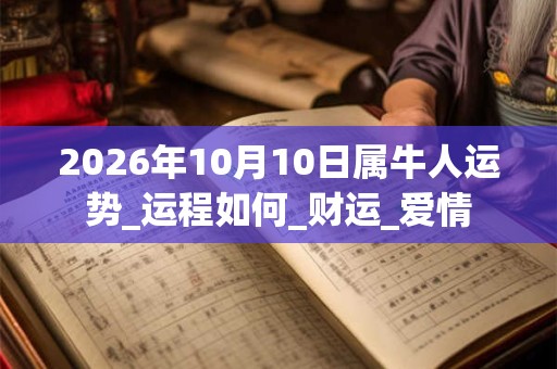 2026年10月10日属牛人运势_运程如何_财运_爱情