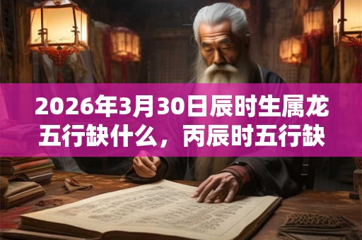 2026年3月30日辰时生属龙五行缺什么，丙辰时五行缺什么
