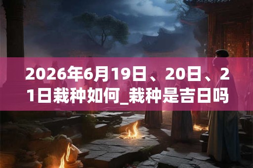 2026年6月19日、20日、21日栽种如何_栽种是吉日吗