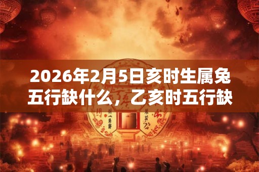 2026年2月5日亥时生属兔五行缺什么，乙亥时五行缺什么