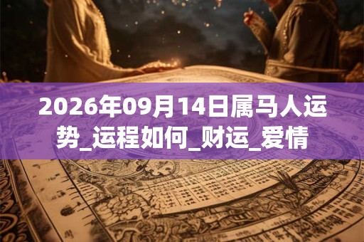2026年09月14日属马人运势_运程如何_财运_爱情