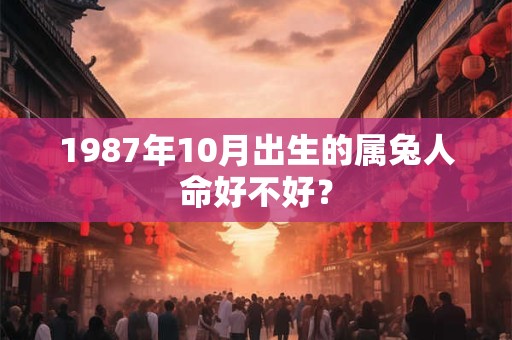 1987年10月出生的属兔人命好不好？