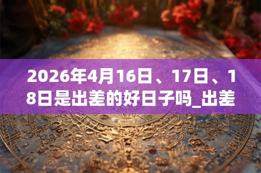2026年4月16日、17日、18日是出差的好日子吗_出差可以吗