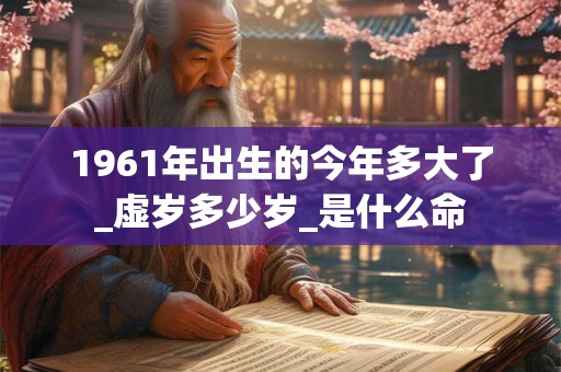 1961年出生的今年多大了_虚岁多少岁_是什么命