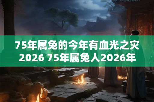 75年属兔的今年有血光之灾2026 75年属兔人2026年灾祸