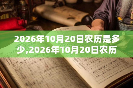 2026年10月20日农历是多少,2026年10月20日农历表