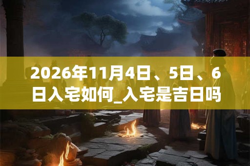 2026年11月4日、5日、6日入宅如何_入宅是吉日吗