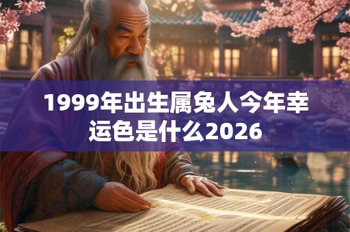 1999年出生属兔人今年幸运色是什么2026