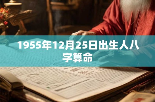 1955年12月25日出生人八字算命