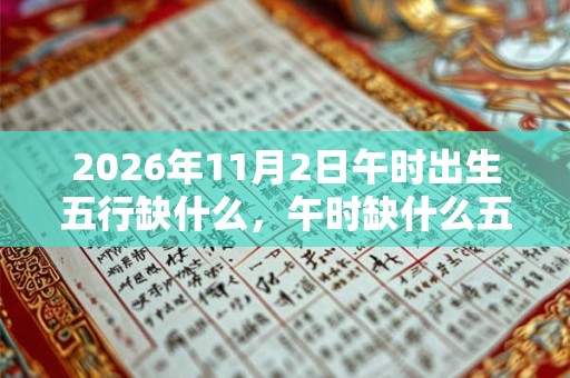 2026年11月2日午时出生五行缺什么，午时缺什么五行