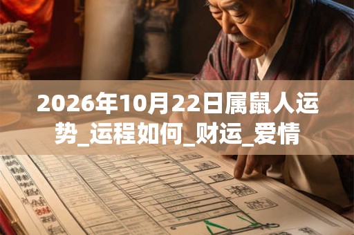 2026年10月22日属鼠人运势_运程如何_财运_爱情
