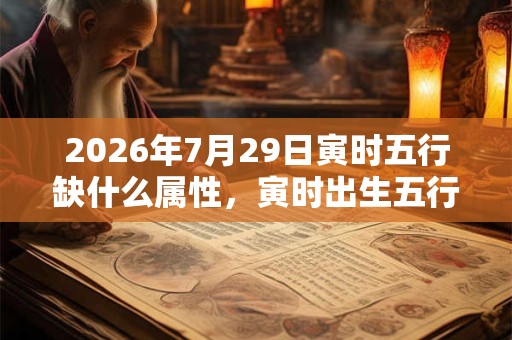 2026年7月29日寅时五行缺什么属性，寅时出生五行缺什么