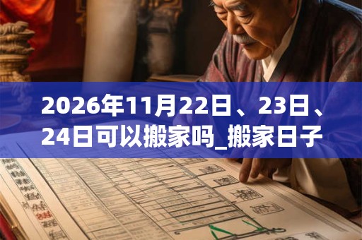 2026年11月22日、23日、24日可以搬家吗_搬家日子好吗