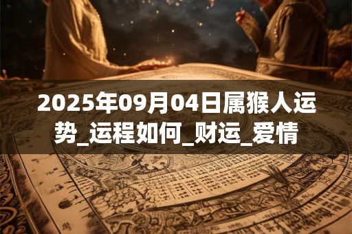 2025年09月04日属猴人运势_运程如何_财运_爱情