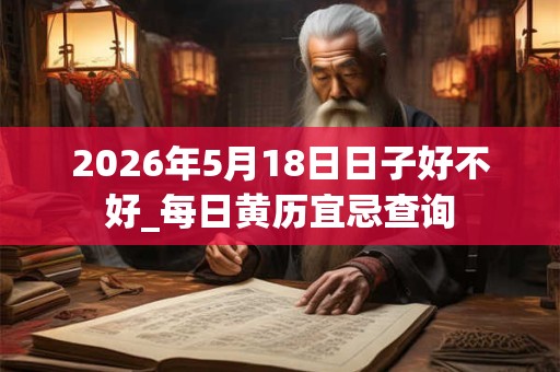 2026年5月18日日子好不好_每日黄历宜忌查询