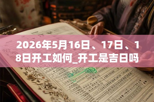 2026年5月16日、17日、18日开工如何_开工是吉日吗