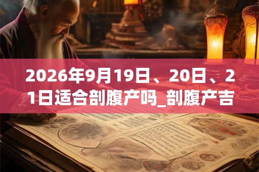 2026年9月19日、20日、21日适合剖腹产吗_剖腹产吉利吗