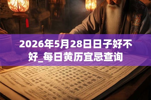 2026年5月28日日子好不好_每日黄历宜忌查询