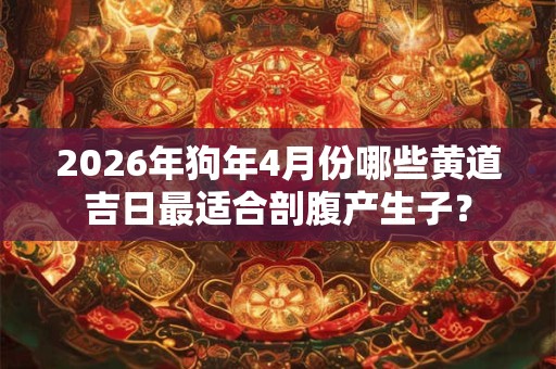 2026年狗年4月份哪些黄道吉日最适合剖腹产生子？